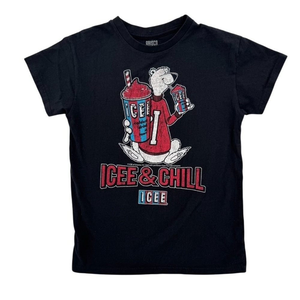 ICEE Chill Shirt Mens Small Brisco Polar Bear Drink Retro Graphic Tee Y2K 90s